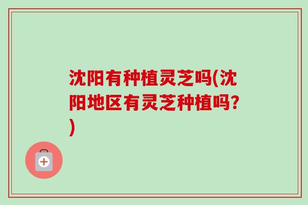 沈阳有种植灵芝吗(沈阳地区有灵芝种植吗？)