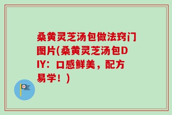 桑黄灵芝汤包做法窍门图片(桑黄灵芝汤包DIY:口感鲜美,配方易学!) 桑黄灵芝汤包做法窍门图片(桑黄灵芝汤包DIY:口感鲜美,配方易学!)