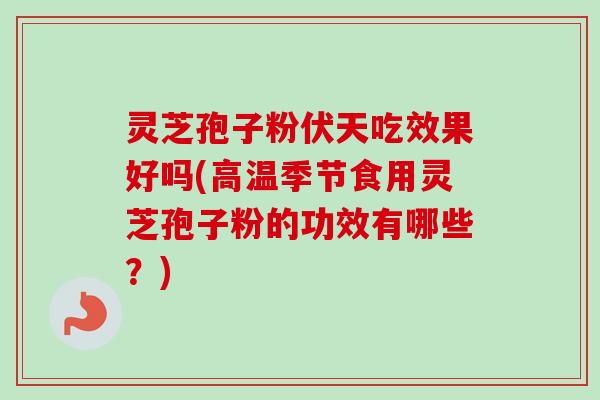 灵芝孢子粉伏天吃效果好吗(高温季节食用灵芝孢子粉的功效有哪些？)