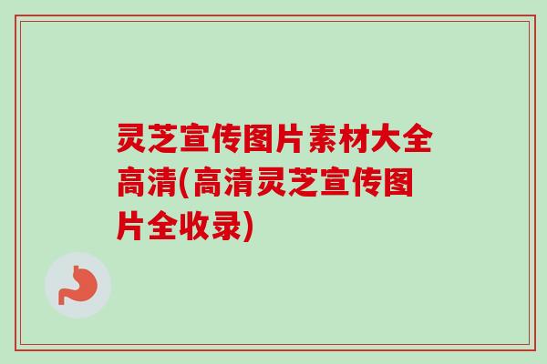 灵芝宣传图片素材大全高清(高清灵芝宣传图片全收录)
