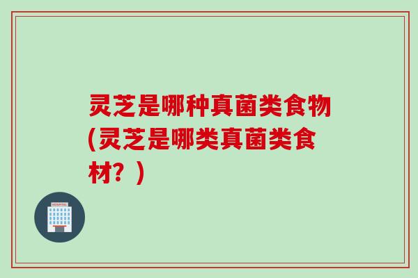 灵芝是哪种真菌类食物(灵芝是哪类真菌类食材？)