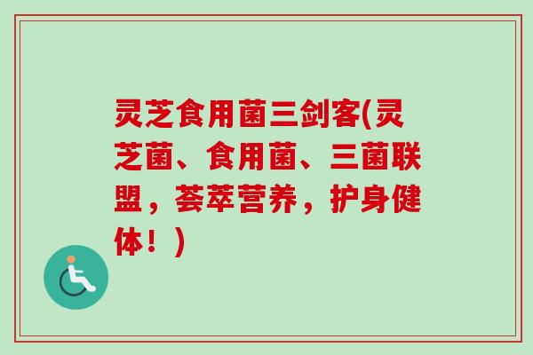 灵芝食用菌三剑客(灵芝菌、食用菌、三菌联盟,荟萃营养,护身健体!) 灵芝食用菌三剑客(灵芝菌、食用菌、三菌联盟,荟萃营养,护身健体!)