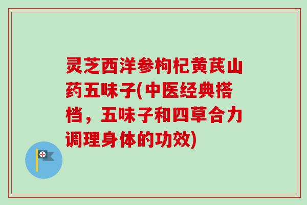 灵芝西洋参枸杞黄芪山药五味子(中医经典搭档，五味子和四草合力调理身体的功效)
