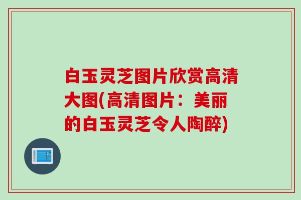 白玉灵芝图片欣赏高清大图(高清图片:美丽的白玉灵芝令人陶醉) 白玉灵芝图片欣赏高清大图(高清图片:美丽的白玉灵芝令人陶醉)