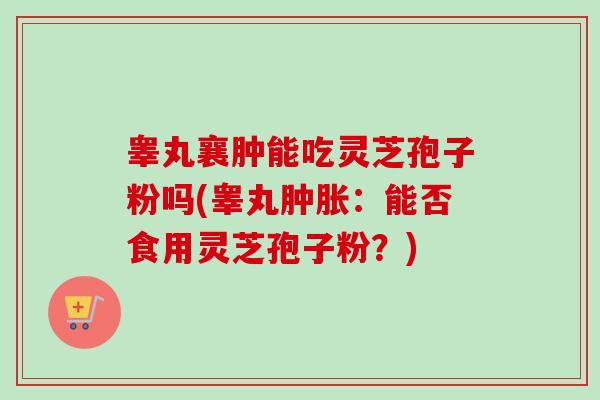 睾丸襄肿能吃灵芝孢子粉吗(睾丸肿胀:能否食用灵芝孢子粉?) 睾丸襄肿能吃灵芝孢子粉吗(睾丸肿胀:能否食用灵芝孢子粉?)