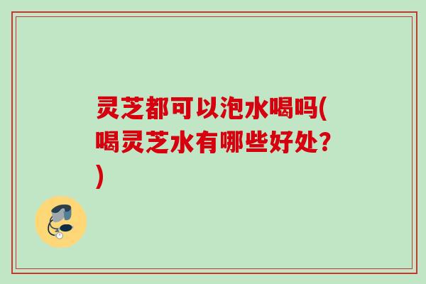 灵芝都可以泡水喝吗(喝灵芝水有哪些好处？)
