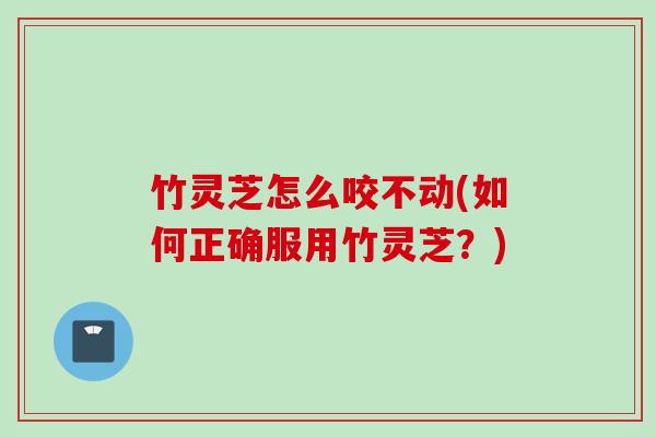 竹灵芝怎么咬不动(如何正确服用竹灵芝？)