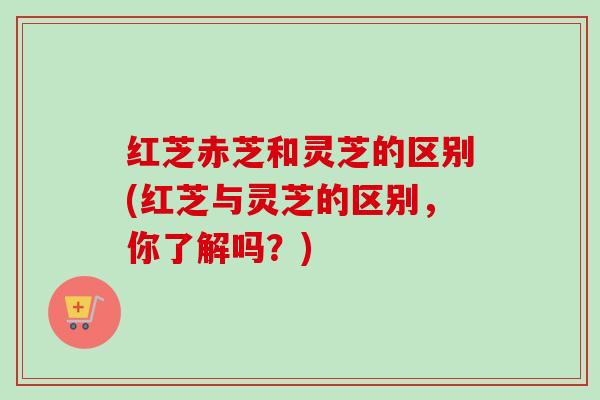 红芝赤芝和灵芝的区别(红芝与灵芝的区别，你了解吗？)