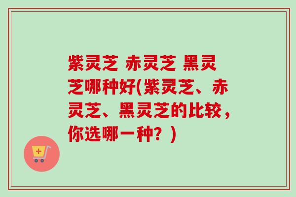 紫灵芝 赤灵芝 黑灵芝哪种好(紫灵芝、赤灵芝、黑灵芝的比较，你选哪一种？)