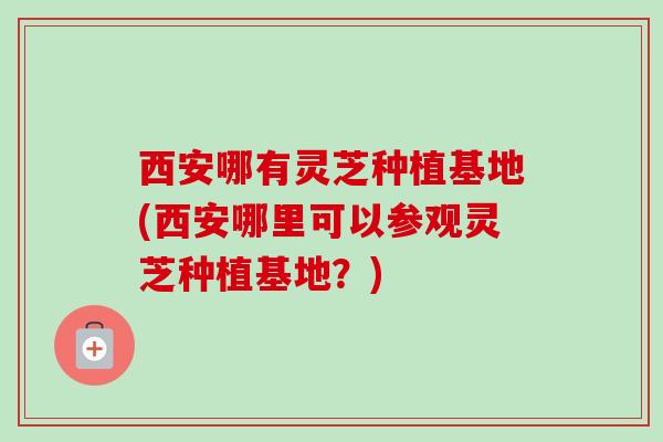西安哪有灵芝种植基地(西安哪里可以参观灵芝种植基地?) 西安哪有灵芝种植基地(西安哪里可以参观灵芝种植基地?)