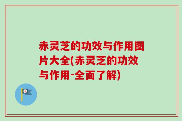 赤灵芝的功效与作用图片大全(赤灵芝的功效与作用-全面了解)