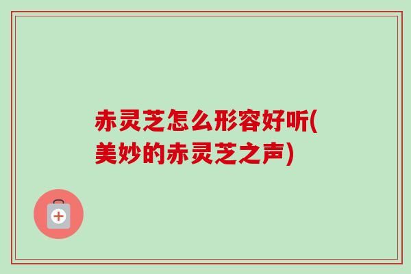 赤灵芝怎么形容好听(美妙的赤灵芝之声)