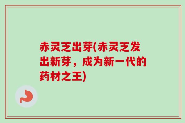 赤灵芝出芽(赤灵芝发出新芽，成为新一代的药材之王)