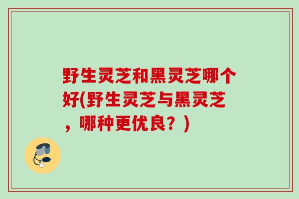 野生灵芝和黑灵芝哪个好(野生灵芝与黑灵芝，哪种更优良？)