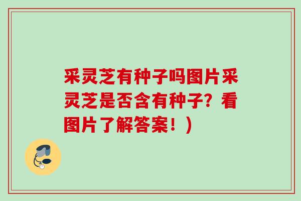 采灵芝有种子吗图片采灵芝是否含有种子？看图片了解答案！)