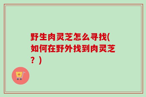 野生肉灵芝怎么寻找(如何在野外找到肉灵芝?) 野生肉灵芝怎么寻找(如何在野外找到肉灵芝?)