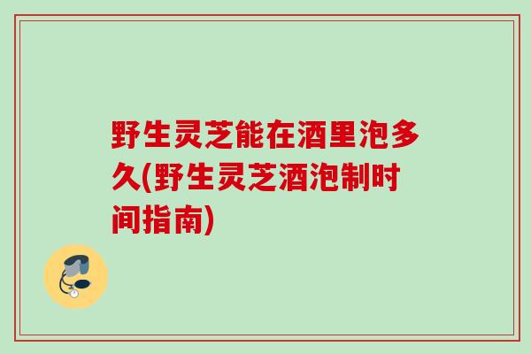 野生灵芝能在酒里泡多久(野生灵芝酒泡制时间指南)