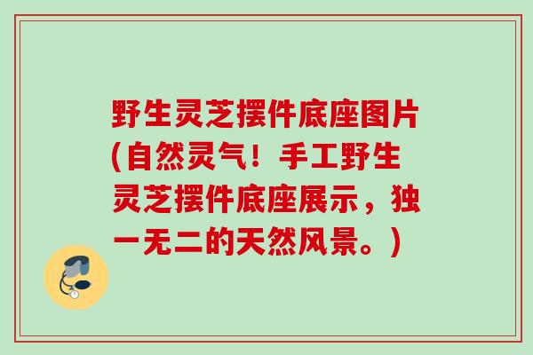 野生灵芝摆件底座图片(自然灵气！手工野生灵芝摆件底座展示，独一无二的天然风景。)