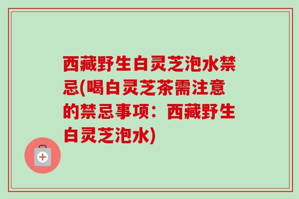 西藏野生白灵芝泡水禁忌(喝白灵芝茶需注意的禁忌事项:西藏野生白灵芝泡水) 西藏野生白灵芝泡水禁忌(喝白灵芝茶需注意的禁忌事项:西藏野生白灵芝泡水)