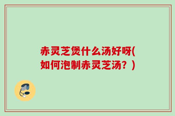 赤灵芝煲什么汤好呀(如何泡制赤灵芝汤？)