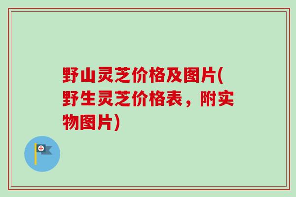 野山灵芝价格及图片(野生灵芝价格表，附实物图片)
