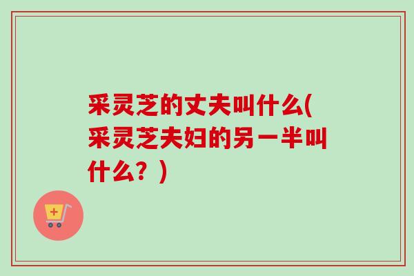 采灵芝的丈夫叫什么(采灵芝夫妇的另一半叫什么？)