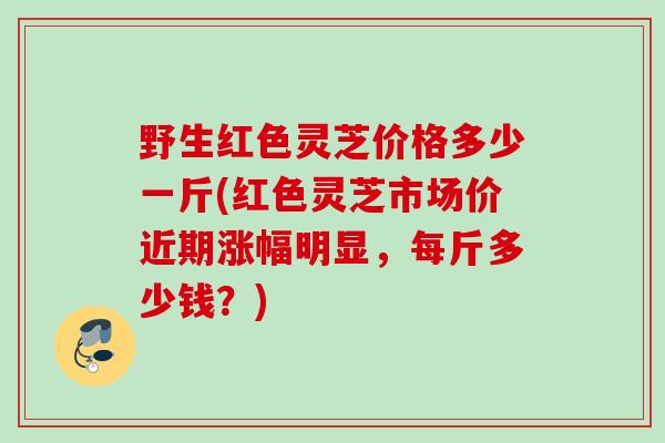 野生红色灵芝价格多少一斤(红色灵芝市场价近期涨幅明显，每斤多少钱？)