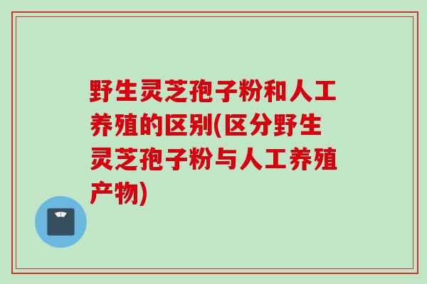 野生灵芝孢子粉和人工养殖的区别(区分野生灵芝孢子粉与人工养殖产物)