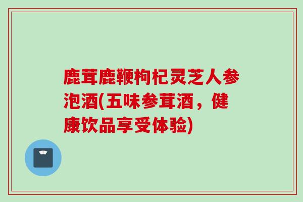 鹿茸鹿鞭枸杞灵芝人参泡酒(五味参茸酒，健康饮品享受体验)