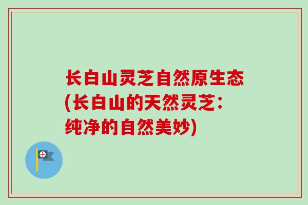 长白山灵芝自然原生态(长白山的天然灵芝：纯净的自然美妙)