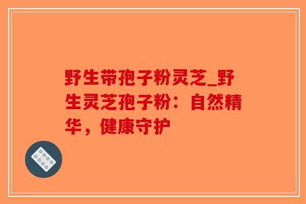 野生带孢子粉灵芝_野生灵芝孢子粉：自然精华，健康守护