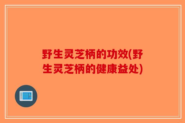 野生灵芝柄的功效(野生灵芝柄的健康益处)