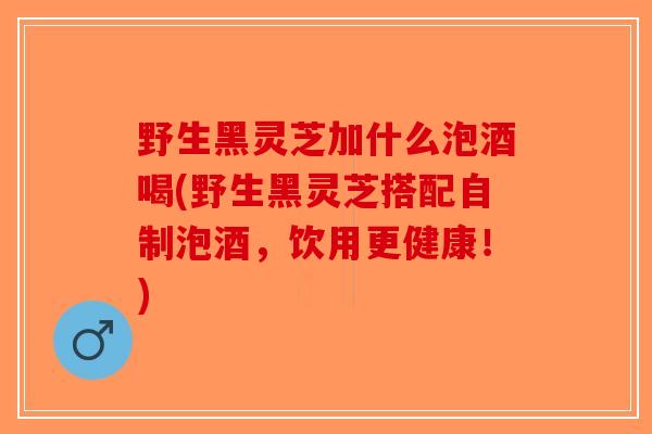 野生黑灵芝加什么泡酒喝(野生黑灵芝搭配自制泡酒，饮用更健康！)