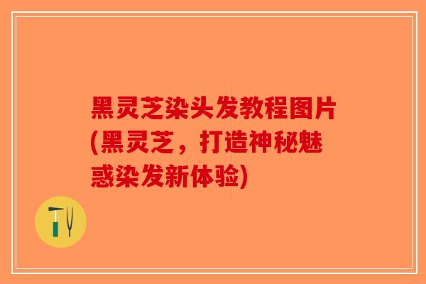 黑灵芝染头发教程图片(黑灵芝，打造神秘魅惑染发新体验)