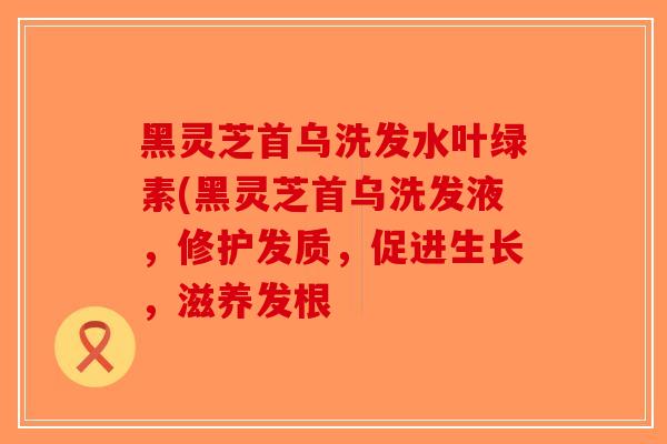 黑灵芝首乌洗发水叶绿素(黑灵芝首乌洗发液，修护发质，促进生长，滋养发根