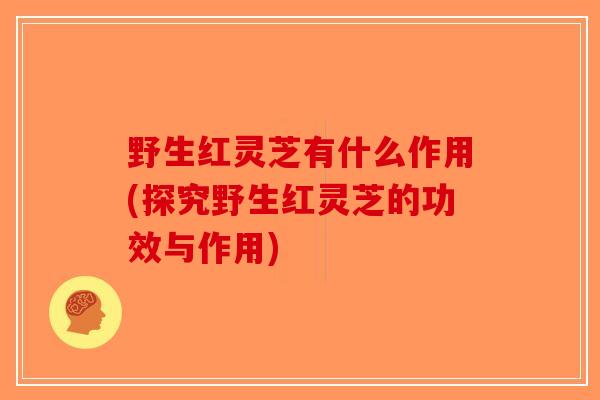 野生红灵芝有什么作用(探究野生红灵芝的功效与作用)