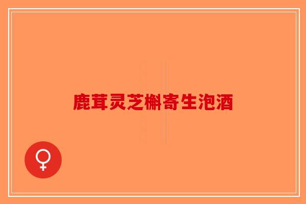 鹿茸灵芝槲寄生泡酒