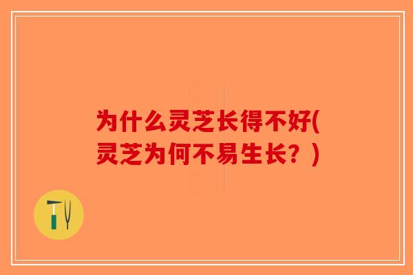为什么灵芝长得不好(灵芝为何不易生长?) 为什么灵芝长得不好(灵芝为何不易生长?)