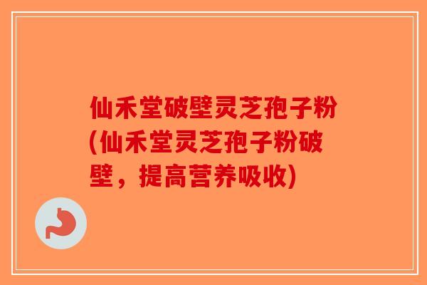 仙禾堂破壁灵芝孢子粉(仙禾堂灵芝孢子粉破壁,提高营养吸收) 仙禾堂破壁灵芝孢子粉(仙禾堂灵芝孢子粉破壁,提高营养吸收)