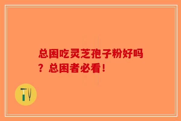 总困吃灵芝孢子粉好吗？总困者必看！
