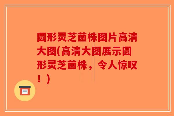 圆形灵芝菌株图片高清大图(高清大图展示圆形灵芝菌株，令人惊叹！)