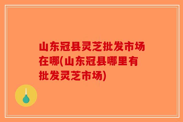 山东冠县灵芝批发市场在哪(山东冠县哪里有批发灵芝市场)
