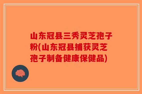 山东冠县三秀灵芝孢子粉(山东冠县捕获灵芝孢子制备健康保健品)