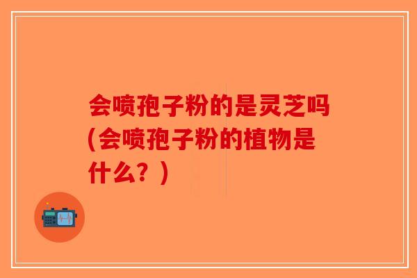会喷孢子粉的是灵芝吗(会喷孢子粉的植物是什么？)