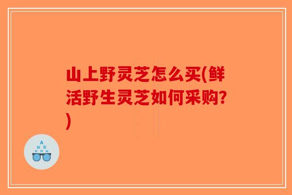 山上野灵芝怎么买(鲜活野生灵芝如何采购？)