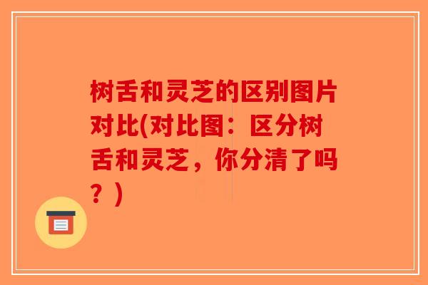 树舌和灵芝的区别图片对比(对比图：区分树舌和灵芝，你分清了吗？)