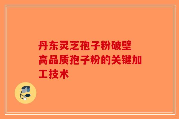 丹东灵芝孢子粉破壁 高品质孢子粉的关键加工技术