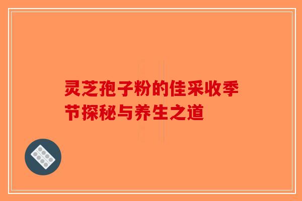 灵芝孢子粉的佳采收季节探秘与养生之道