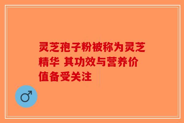灵芝孢子粉被称为灵芝精华 其功效与营养价值备受关注