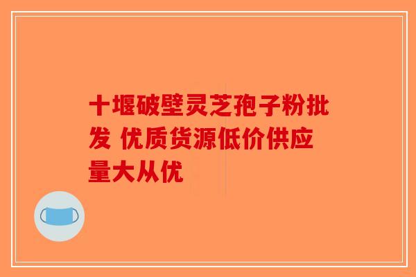 十堰破壁灵芝孢子粉批发 优质货源低价供应量大从优